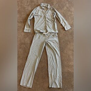 J. Crew size small pajamas. Gray with white stripe. Never worn